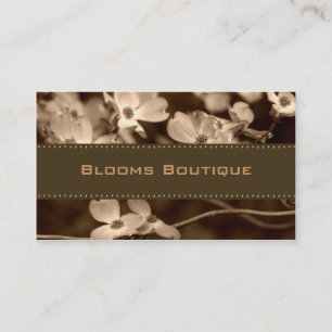 Sepia Floral Business Cards