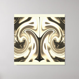 Sepia flow art canvas print