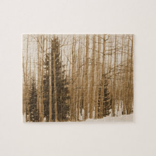 Sepia Forest Maze - 8x10 - 110 pieces Jigsaw Puzzle
