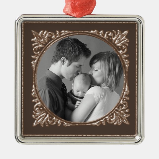 Sepia Frame Metal Tree Decoration (Front)