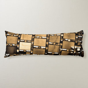 Sepia Geometric Mirror Pattern Body Cushion