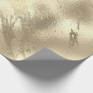 Sepia Gold Stroke Marble Shiny Glam Abstract VIP Wrapping Paper