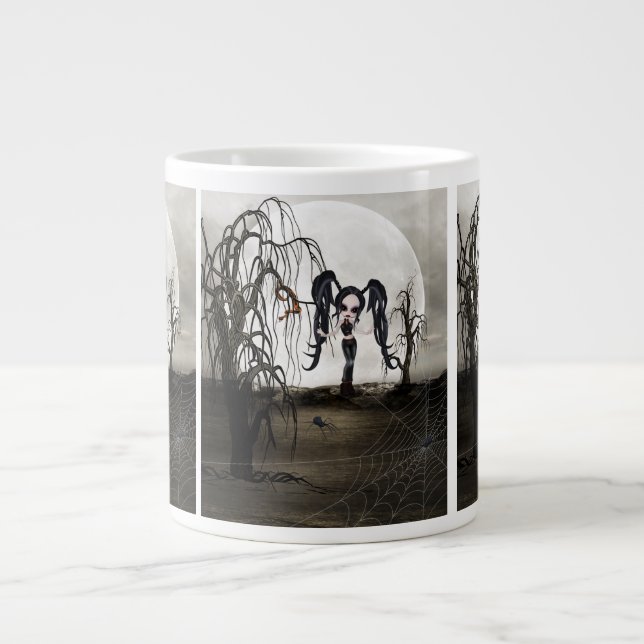 Sepia Goth Girl Large Coffee Mug (Front)