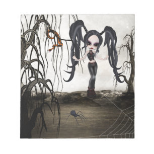 Sepia Goth Girl Notepad