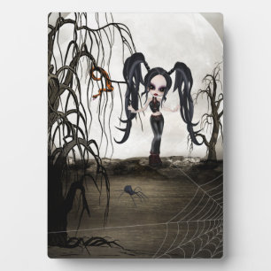Sepia Goth Girl Plaque