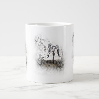 Sepia Goth Girl Vignette Large Coffee Mug