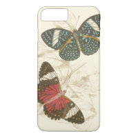 Sepia Leaves with Colourful Butterflies