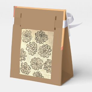 Sepia Marigolds Favour Box
