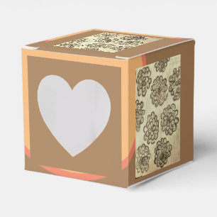 Sepia Marigolds Favour Box