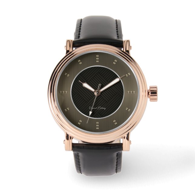 Sepia Metallic Luxury Watch (Front)