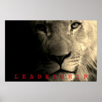 Sepia Motivational Leadership King Lion