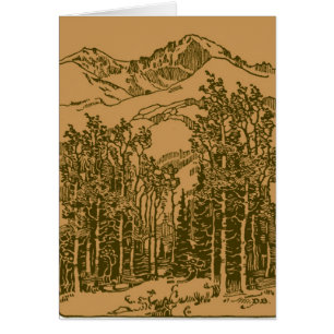 Sepia Mountains and  Forest