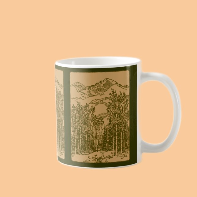 Sepia Mountains and  Forest Coffee Mug (Creator Uploaded)