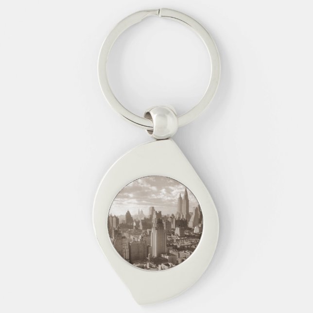 Sepia New York City Key Ring (Front)