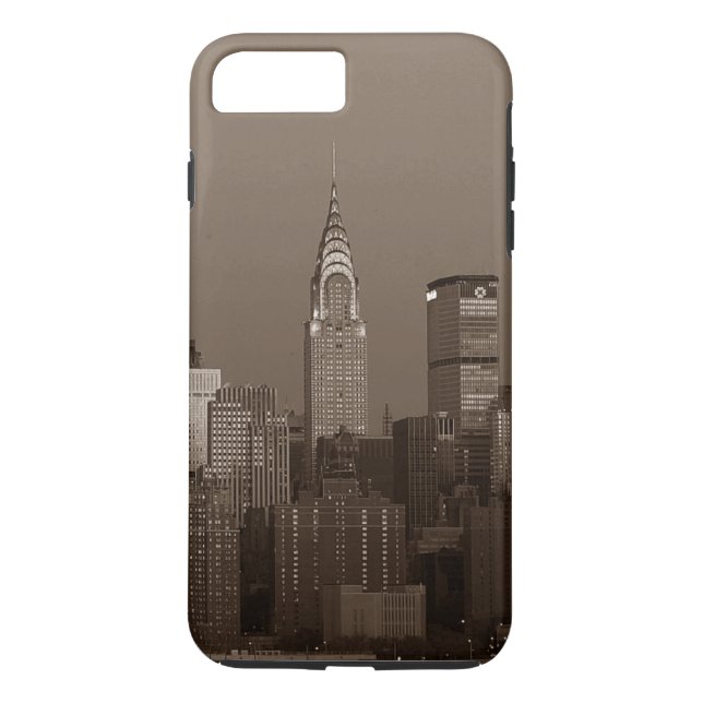 Sepia New York City Skyline Case-Mate iPhone Case (Back)
