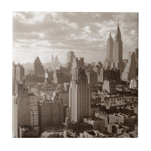 Sepia New York City Tile (Front)