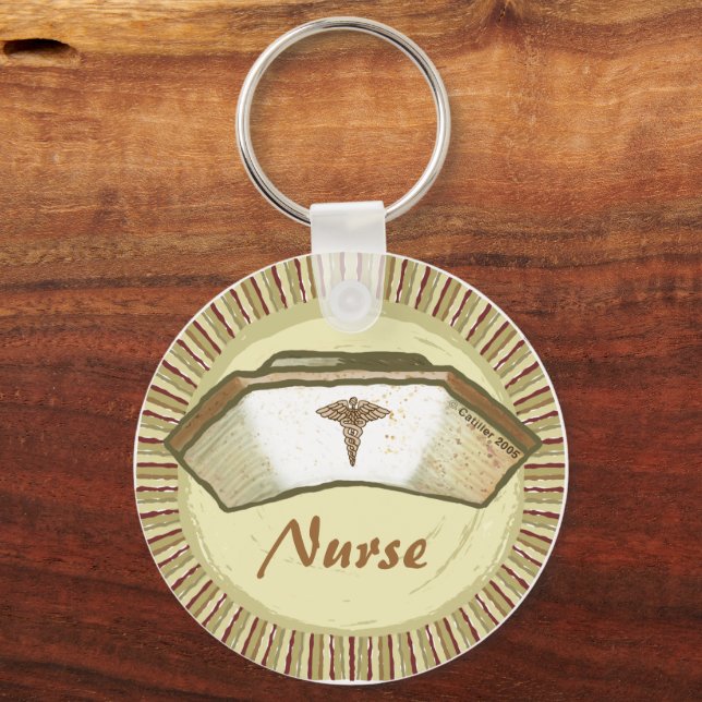 Sepia nurse cap key ring (Front)