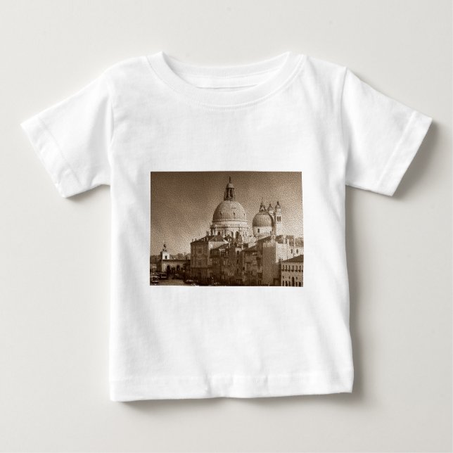Sepia Paper Effect Venice Grand Canal Baby T-Shirt (Front)