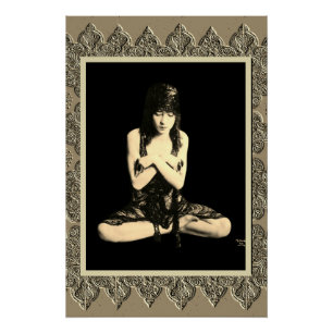 Sepia Poster with Vintage Dancer