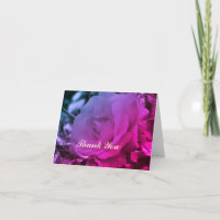 Sepia Rose Colour Tint Thank You Card