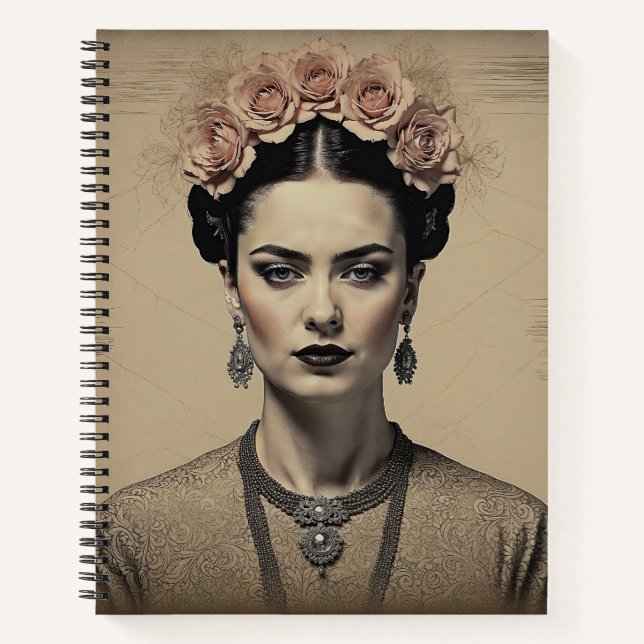 Sepia Rose Muse Notebook (Front)