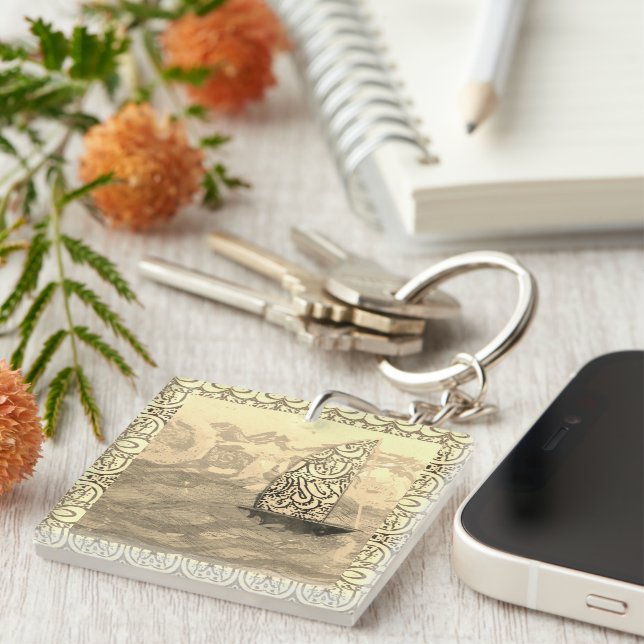 Sepia Sail Key Ring (Front Right)
