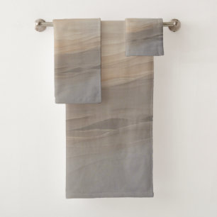 Sepia Serenity: Tranquil Tones Bath Towel Set