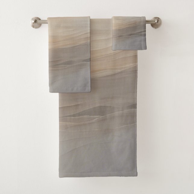 Sepia Serenity: Tranquil Tones Bath Towel Set (Insitu)