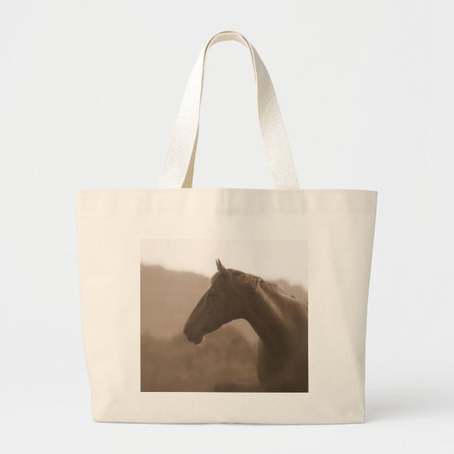 Sepia Silhouette Beach Tote (Front)
