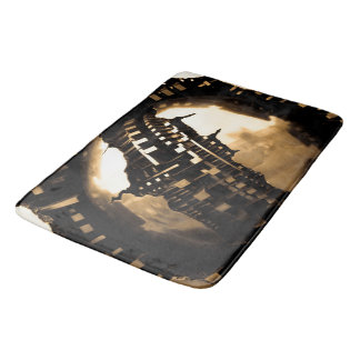 Sepia Steampunk Bath Mat