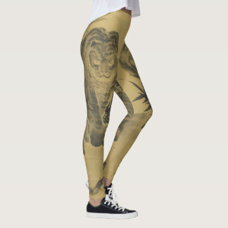 Sepia Tiger and Bamboo Leggings