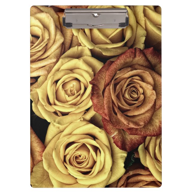 Sepia Tinted Roses Clipboard (Front)
