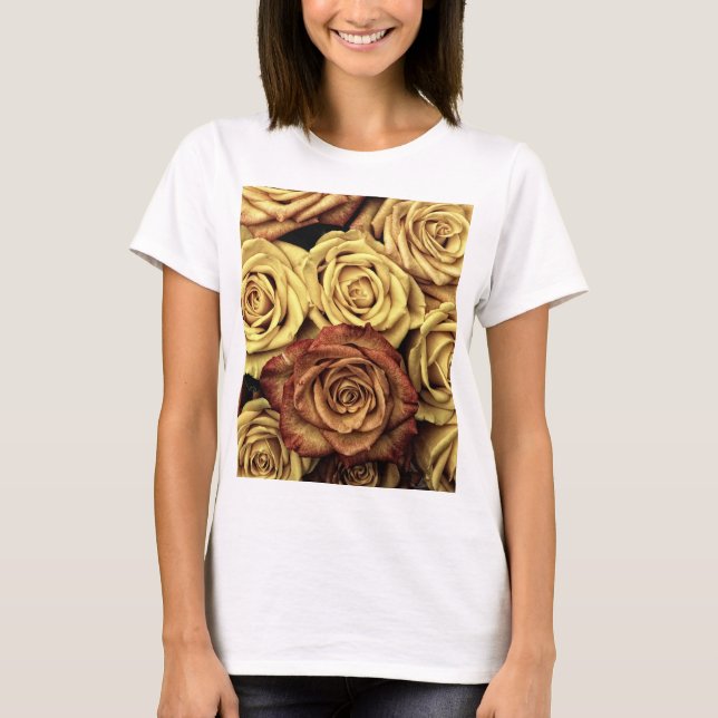 Sepia Tinted Roses T-Shirt (Front)