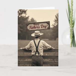 Sepia Tone Dads Day Moment Card