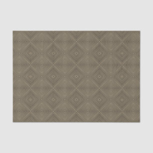 Sepia Tone Hypnotic Diamond Modern Pop Art Tissue Paper