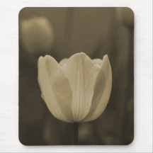 Sepia Tone Single Tulip Flower mousepad gift