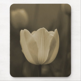 Sepia Tone Single Tulip Flower mousepad gift