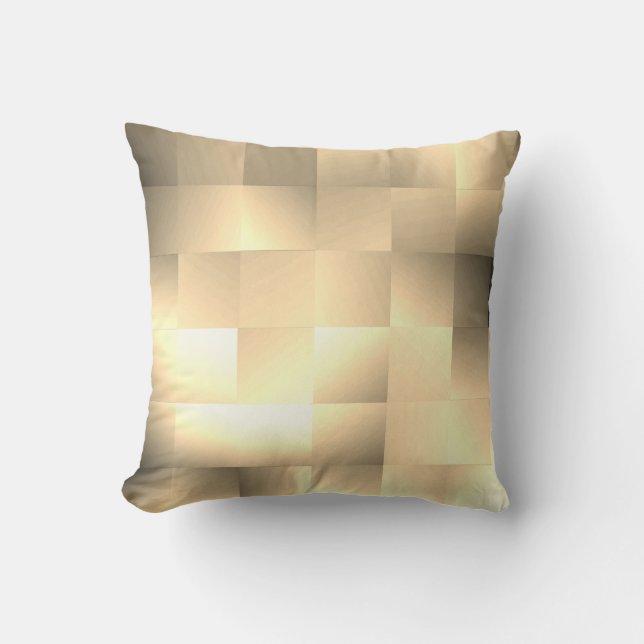   Sepia Tones in a Square Pattern Cushion (Front)