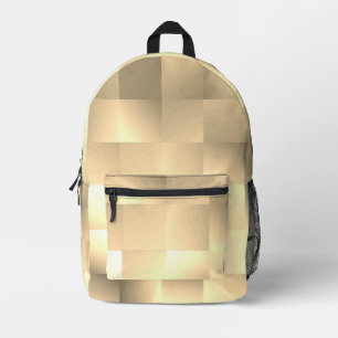 Sepia Tones in a Square Pattern Printed Backpack