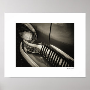 Sepia Vintage Mercury Grille Poster Print
