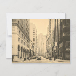 Sepia Vintage San Francisco Downtown Postcard