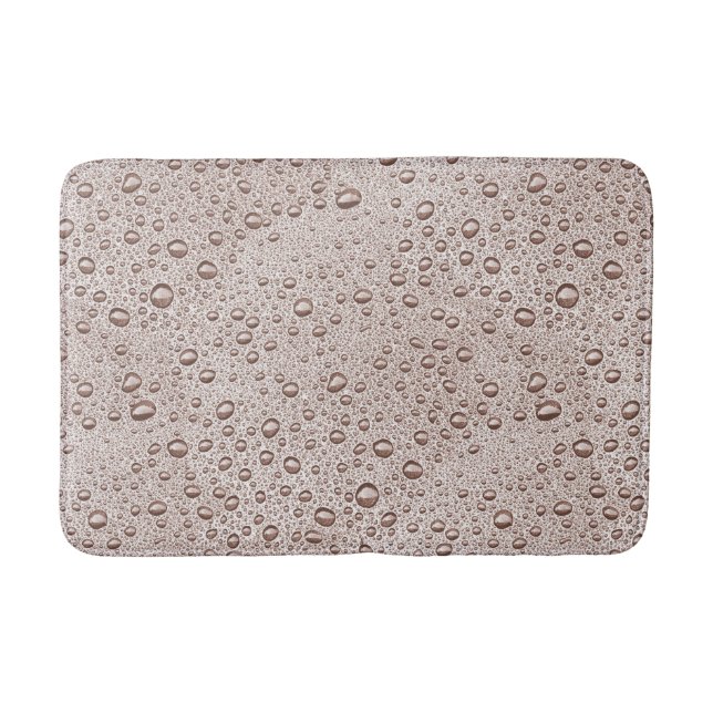 Sepia water droplets bath mat (Front)