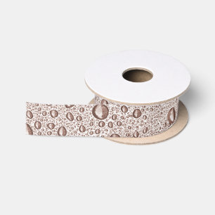 Sepia water droplets satin ribbon