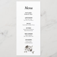 Sepia Watercolor Wedding or Event Menu