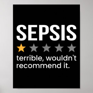 Sepsis One Star Rating Sepsis Awareness Support  Poster