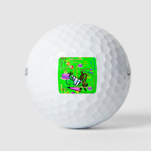 sept, 1 kids birthday golf balls (Front)