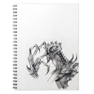 Septar - Evil Monster - Black & White Pen Sketch Notebook