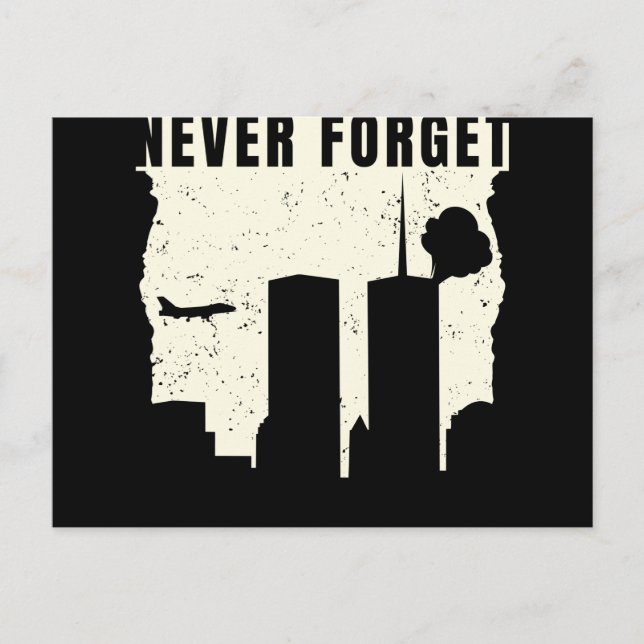 September-11th-Attacks-Never-Forget Postcard (Front)