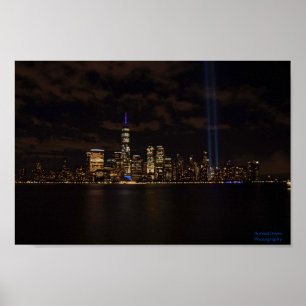 September 11th Tribute Lights Poster