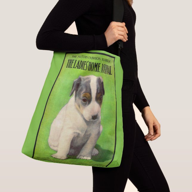 September 1906 Ladies Home Journal cover puppy Crossbody Bag (Close Up)